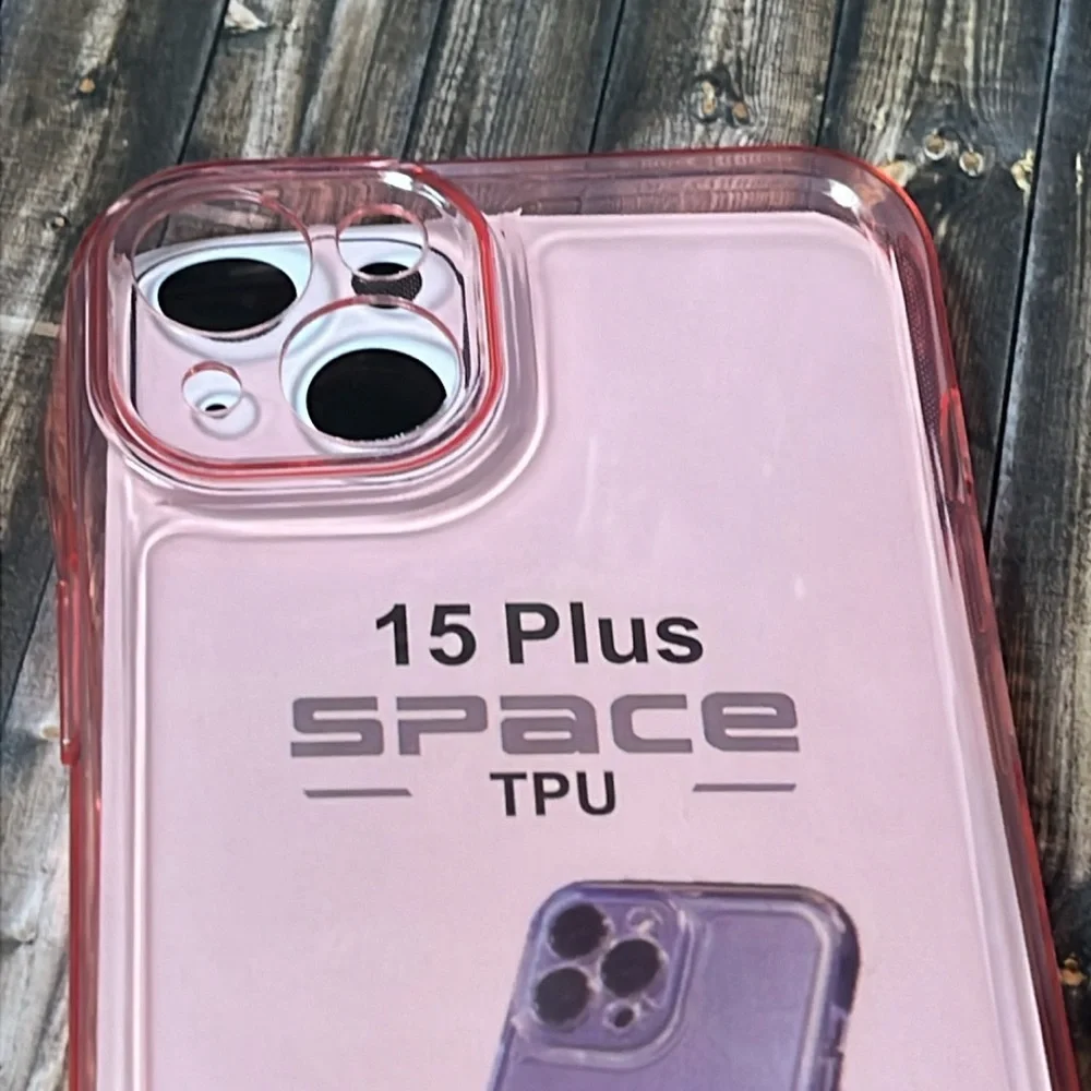 5for$10 Transparent Baby Pink iPhone 15 Plus Phone Case Phone Accessories NWT